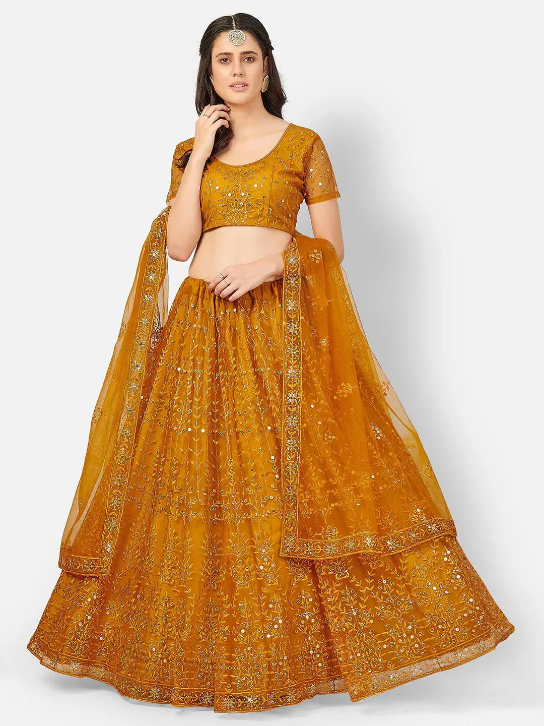 Beauitful Georgette Work Lehanga With Net Dupatta.