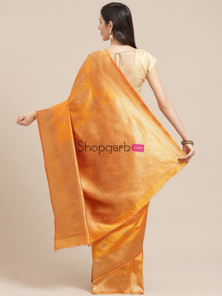 Good Looking Yellow Color Silk Blend Latest Fabric