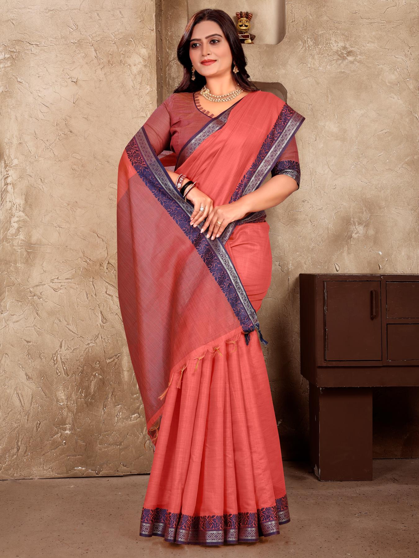 Pink Silk Couple Set with Matching Kurta and Saree