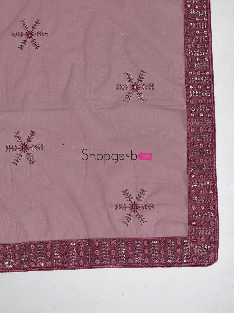 Burgundy And Steel Sangeet Special Lehenga Blouse With Dupatta