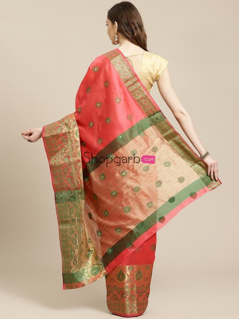 Exclusive Designer Pink Color & New Latest Banarasi Silk Fabric