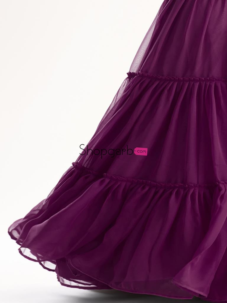 Mauve Purple Party Wear Designer Lehenga Choli