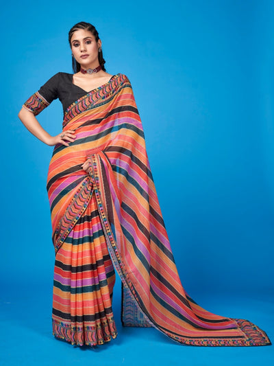 Multicolored Party Wear Sequins Based Georgette Saree Saree