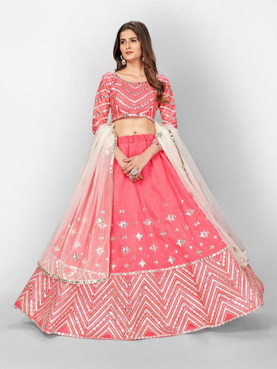Stylish & New Update Color Neon Pink Soft Art Silk Party Wear