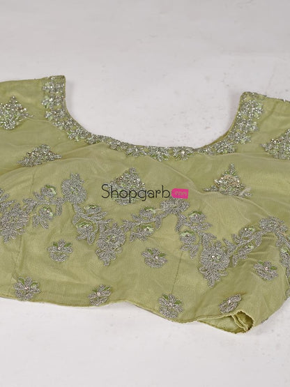 Stylish Sea Green Embroidered Sangeet Special Lehenga And Blouse With Dupatta