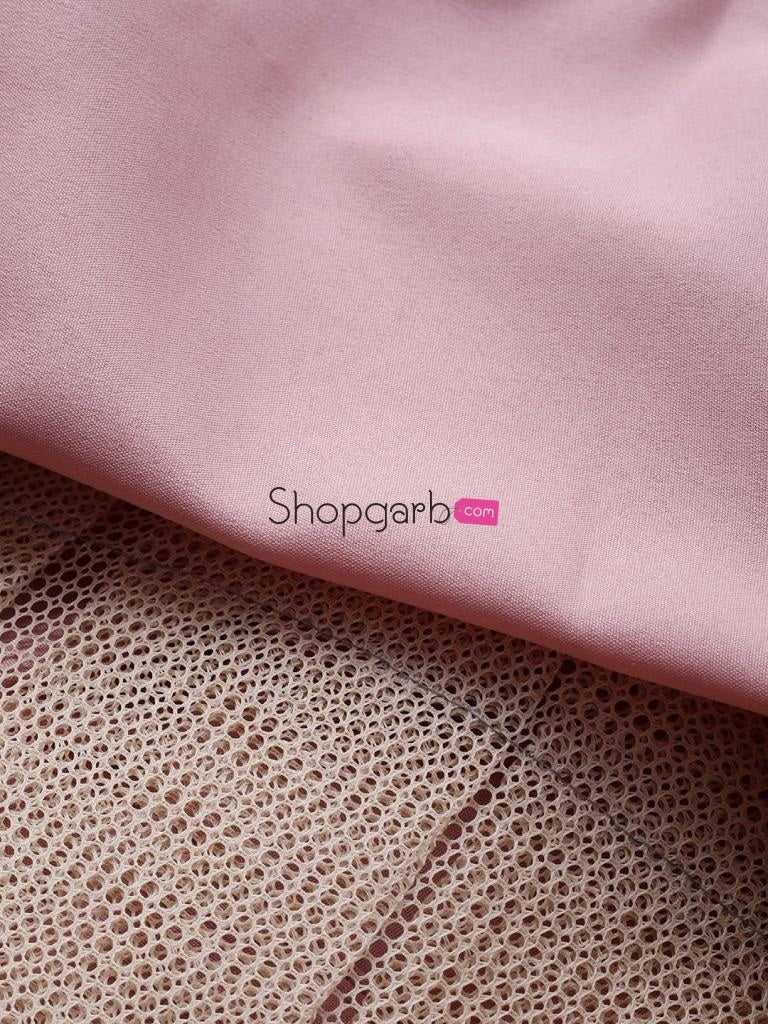 Woman Pink & Golden Color Solid Semi-Stitched Lehenga Unstitched Blouse With Dupatta