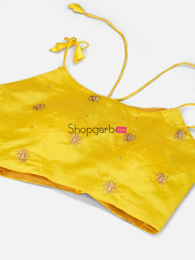 Wonderful Yellow Georgette Embroidered Casual Wear Lehenga With Dupatta