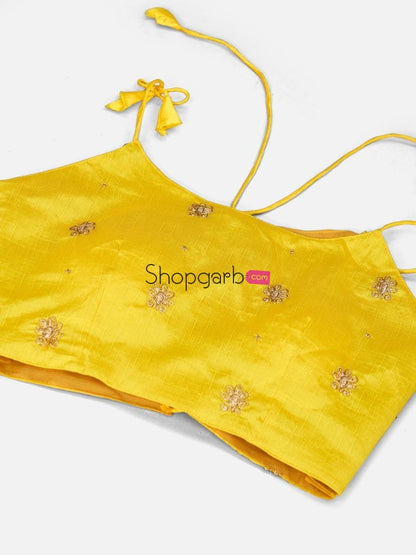 Wonderful Yellow Georgette Embroidered Casual Wear Lehenga With Dupatta