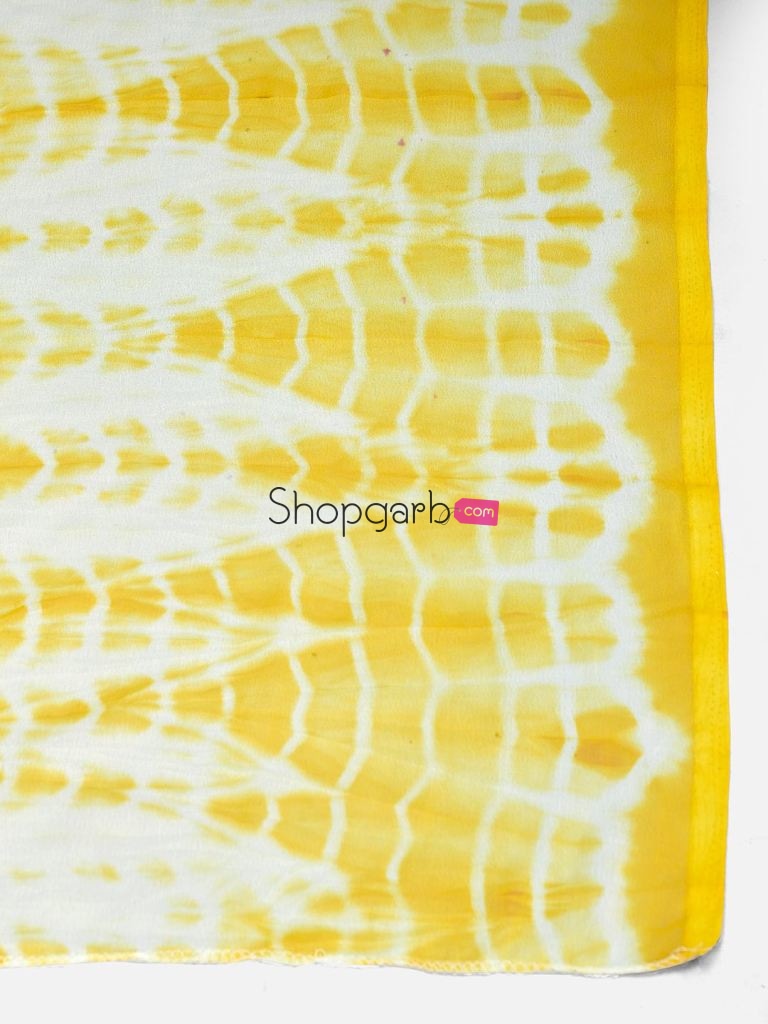 Wonderful Yellow Georgette Embroidered Casual Wear Lehenga With Dupatta